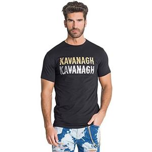 Gianni Kavanagh Black Reverse Tee T-shirt voor heren, zwart.