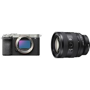 Sony Alpha 7C II, compacte hybride camera met lens (10 IPS, 4K video 60p, draaibaar touchscreen), zilver + Sony | full-frame standaard zoomlens G - FE 20 - 70 mm, F4 G