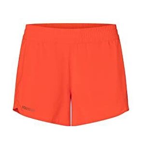 Marmot Elda Sportshorts voor dames, ademend, 10,2 cm met uv-bescherming, elastisch, rode zon