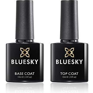 Bluesky UV LED gel nagellak 10ml kit top and base coat, 1-pack (1 x 2 stuks)
