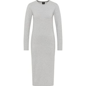 SIVENE Robe en tricot pour femme, Gris mélangé, M-L