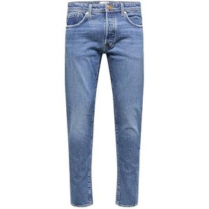 SELECTED HOMME BLUE Heren Jeans, denim middenblauw