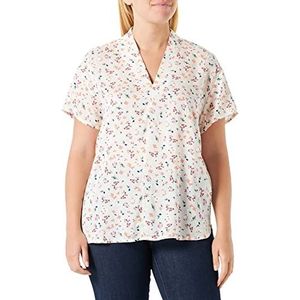 United Colors of Benetton Blusa 5uefdq04q Dameshemd (1 stuk), Crème met bloemenpatroon 77p