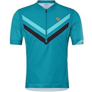Ziener Nelis fietsshirt / mountainbike, ademend, sneldrogend, elastisch, korte mouwen, voor heren, Transparant blauw