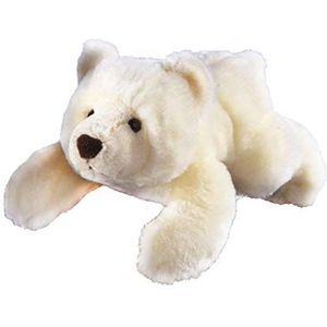 GLOREX 0 4513-1 knuffeldier om zelf te vullen - Sven ijsbeer, ca. 28 cm hoog, genaaid van hoogwaardig pluche, gewoon vullen, met geboorteakte