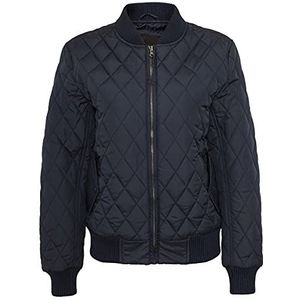 Urban Classics Diamond Quilt Nylon Jacket Damesjas (1 stuk), Navy Blauw