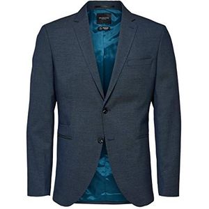 SELECTED HOMME Herenblazer slim fit, Middelblauw gemengd.