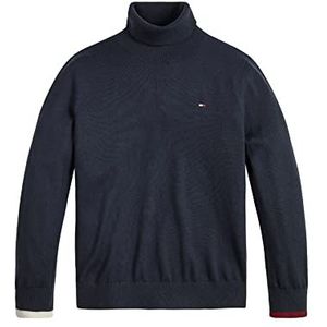 Tommy Hilfiger Essentiel trui met rolkraag voor jongens, Desert Sky