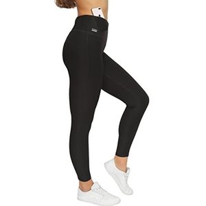 Formbelt® Hardloopbroek voor dames, met loopriem, loopriem, yogalegging, sport, fitness, lang bedrukt, zwart.