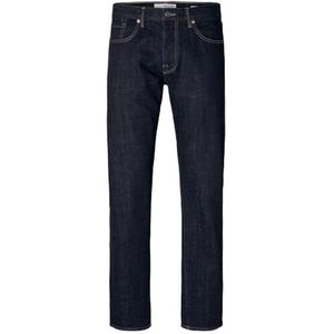 Selected Homme Jean 196 pour homme, coupe droite, bleu foncé, bleu denim, 31W / 32L