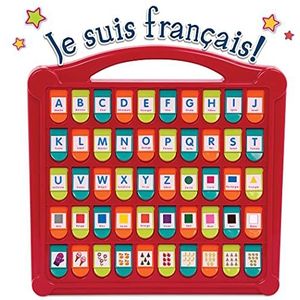 Battat BT2620Z Frans alfabet leerspeelgoed – 50 pop-upkleppen – letters, woorden, cijfers, kleuren, vormen – educatief speelgoed voor peuters – alfabet verstoppertje – vanaf 3 jaar