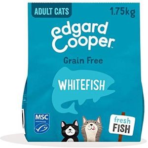 Edgard & Cooper Droogvoer voor volwassen katten, witte vis, 1,75 kg, graanvrij, eiwitrijk, natuurlijke ingrediënten en MSC-gecertificeerd