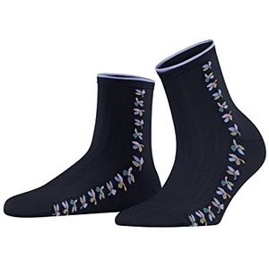 Esprit LYOCELL korte sokken voor dames, fijn patroon, katoen, korte kous (6120), 35-38 EU, marineblauw (6120)