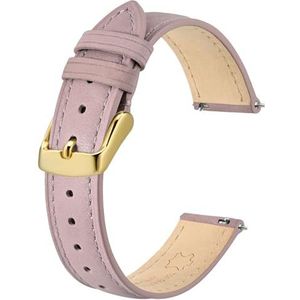 BISONSTRAP Stijlvolle leren horlogeband met snelsluiting, geschikt voor bandaanzet van 12 mm, 14 mm, 15 mm, 16 mm, 18 mm, Leer, Geen edelsteen