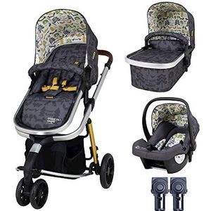 Cosatto Giggle 3-in-1 reissysteem vanaf geboorte tot 18 kg, kinderwagen, babykuip en autostoel 0+, licht, compact en eenvoudig op te vouwen, incl. gratis regenhoes (natuurlijke manieren)