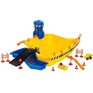 Theo Klein Cat® 3248 Mega Zandbak en waterbak met accessoires, met kampeerder, wiellader, chenille-speelgoed voor kinderen vanaf 18 maanden