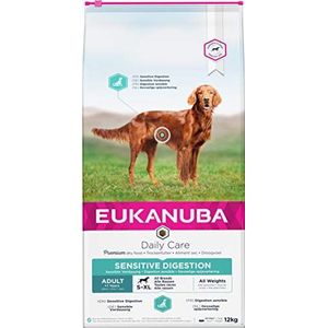 Eukanuba Volwassen dagelijkse verzorging gevoelige spijsvertering voor alle rassen kip, 12 kg