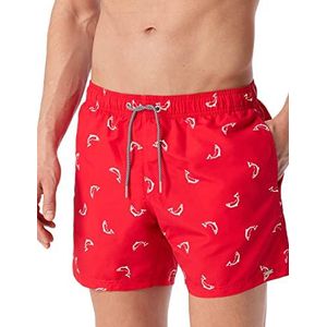 Schiesser heren zwemshort rood 6, Rood motief