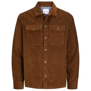 JACK & JONES Jjeeddie Corduroy Overshirt Ls Sn Herenshirt met lange mouwen, Maan jurk.