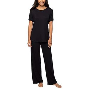 Vanity Fair Women's Beyond Comfort Modal Pajama Set (Short & Long, Short Sleeve-Black, Medium, Manches Courtes - Noir, M