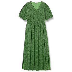 KAFFE Kaisolde Amber Maxi Dress Femme, Poison Green/Black Flower, 40