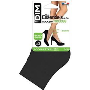 Dim Mes Essentiels Douceur damessokken, 2 stuks, zwart.