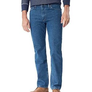 Wrangler Authentics Klassieke jeans voor heren, klassieke pasvorm, jeans voor heren, Stonewash Dark