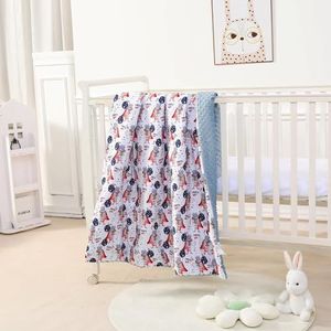Minky Zachte baby- en kinderdeken van katoen Oeko Tex - 100 x 135 cm, 10 kleuren - comfort en kwaliteit - knuffeldeken, dutje, kleuterschool, cadeau voor geboorte, meisjes of jongens