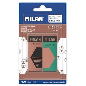 Verpakking met 2 gummen Nata® 320 zwarte serie Copper Milan®