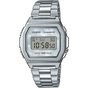 Casio Collectie dames digitaal horloge met roestvrij stalen armband, zilver, Armband