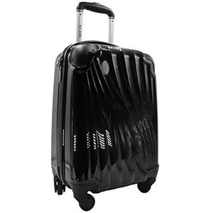 Harde koffer van polycarbonaat, officieel product AC Milaan 14521, zwart, Bagaglio a mano da 50,8 cm, trolley stijf, zwart., Bagaglio a mano da 50,8 cm, harde koffer trolley