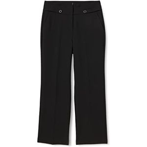 Comma Pantalons de tuyau pour femme, 9999 Noir, 48 grande taille taille tall