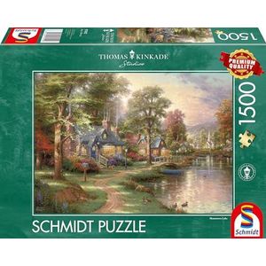 Schmidt Spiele 57452 Thomas Kinkade, Lake, puzzel 1500 stukjes