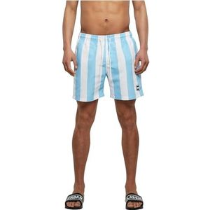 Urban Classics AOP zwemshorts voor heren, verkrijgbaar in vele varianten, maten XS tot 6XL, Balticbluebarstripe