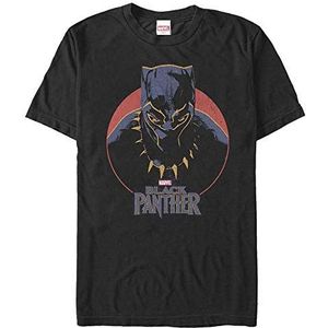 Marvel Panther-Organic Heren T-Shirt Avengers Classic Retro Korte Mouw Zwart S, SCHWARZ