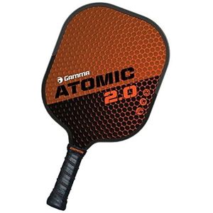 Gamma Sports 2.0 ATOMIC Pickleballknuppel van gestructureerd glasvezel voor dames en heren – racket voor binnen en buiten: oranje, ~ 227 g, Eén maat