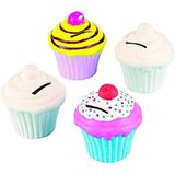 Baker Ross Gepersonaliseerde keramische spaarpotten voor cupcakes, voor kinderen, voor het maken, personaliseren en decoreren (EV5404), 2 stuks
