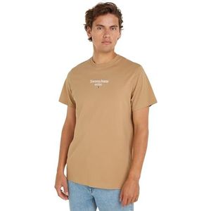 Tommy Jeans Tjm Slim Tj 85 Entry Tee Ext Dm0dm18569 T-shirt met korte mouwen voor heren, Beige (Tawny Sand)