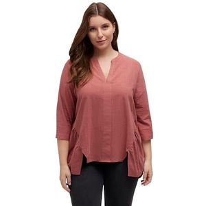 Ulla Popken Tuniek blouse met speciale details blouses, rood, normale dames, rood, eenheidsmaat, Rood