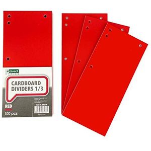 D.RECT 009445 tabbladen 11 x 24 cm, 160 g/m², 100 stuks, rood