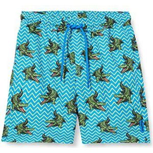 Playshoes Zwemshorts voor jongens, aquablauw krokodil