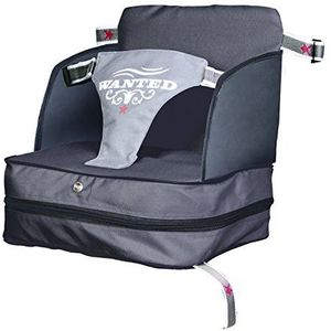 roba Rock Star Baby Stoelverhoger grijs - van 6 tot 36 maanden - tot 15 kg - opblaasbaar kussen voor onderweg - geschikt voor alle stoelen