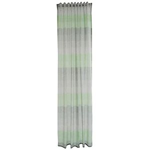 Gordijn grijs groen transparant strepen kleurverloop gordijn voor woonkamer slaapkamer kinderkamer 140x245cm