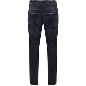 ONLY & SONS Onsloom Slim Blue Black 6921 Dnm Noos Slim Fit Jeans voor heren, Blauw zwart denim