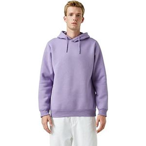Koton Basic hoodie met lange mouwen voor heren, Paars 370