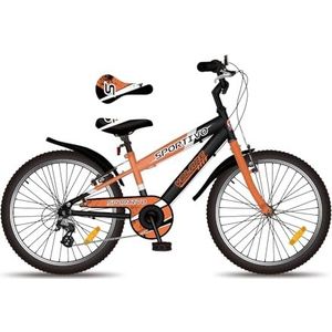 Kubbinga 20 inch oranje sportfiets met 7 versnellingen versnellingsbak, uniseks, kinderen