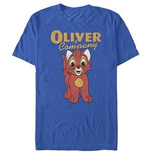 Disney Oliver & Company-Oliver Unisex Organic Short Sleeve T-Shirt, Bright Blue, S, Helder blauw