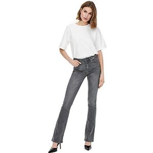 Only Onlblush Life Mid Flared Tai0918 Noos Damesjeans, Denim grijs