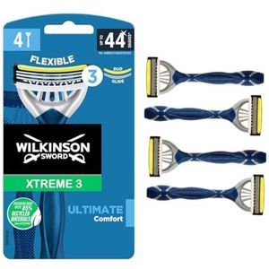 Wilkinson Xtreme 3 Ultimate Plus wegwerpscheerapparaten, 4 stuks