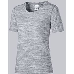 BP 1715-235-21-M dames T-shirt van space-dye-stof, 1/2 mouw, ronde hals, 170,00 g/m², stretch stofmix ruimte, wit, M